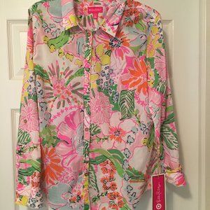 NWT Floral Button Up Top - Lilly Pulitzer for Target - Size XL